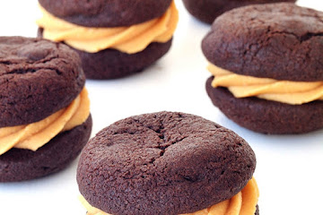 Chocolate Peanut Butter Cookie Sandwiches
