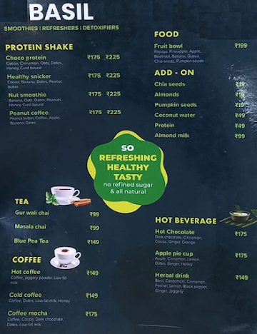 Basil menu 