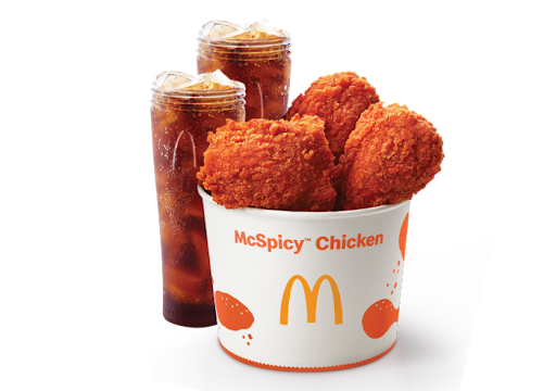 3 Pcs McSpicy Fried Chicken Bucket + 2 Coke