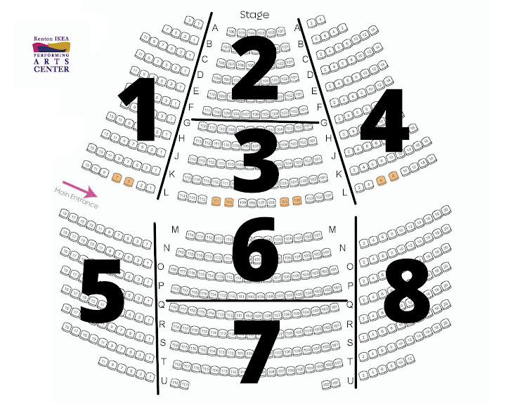 *All efforts will be made to accommodate seating selections. Additional tickets will be seated separately from initial seating assignments.
