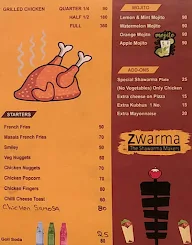 Zwarma The Shawarma Makers menu 2