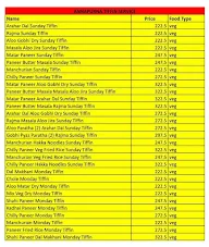 Annapurna Tiffin Service menu 1
