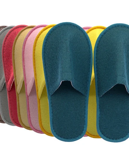 Non-woven Women Men Four Seasons Flip Flop Non-slip Slipp... - 1