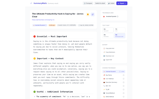 SummaryMatic screenshot 1