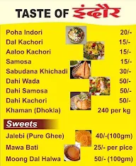 Taste Of Indore menu 1