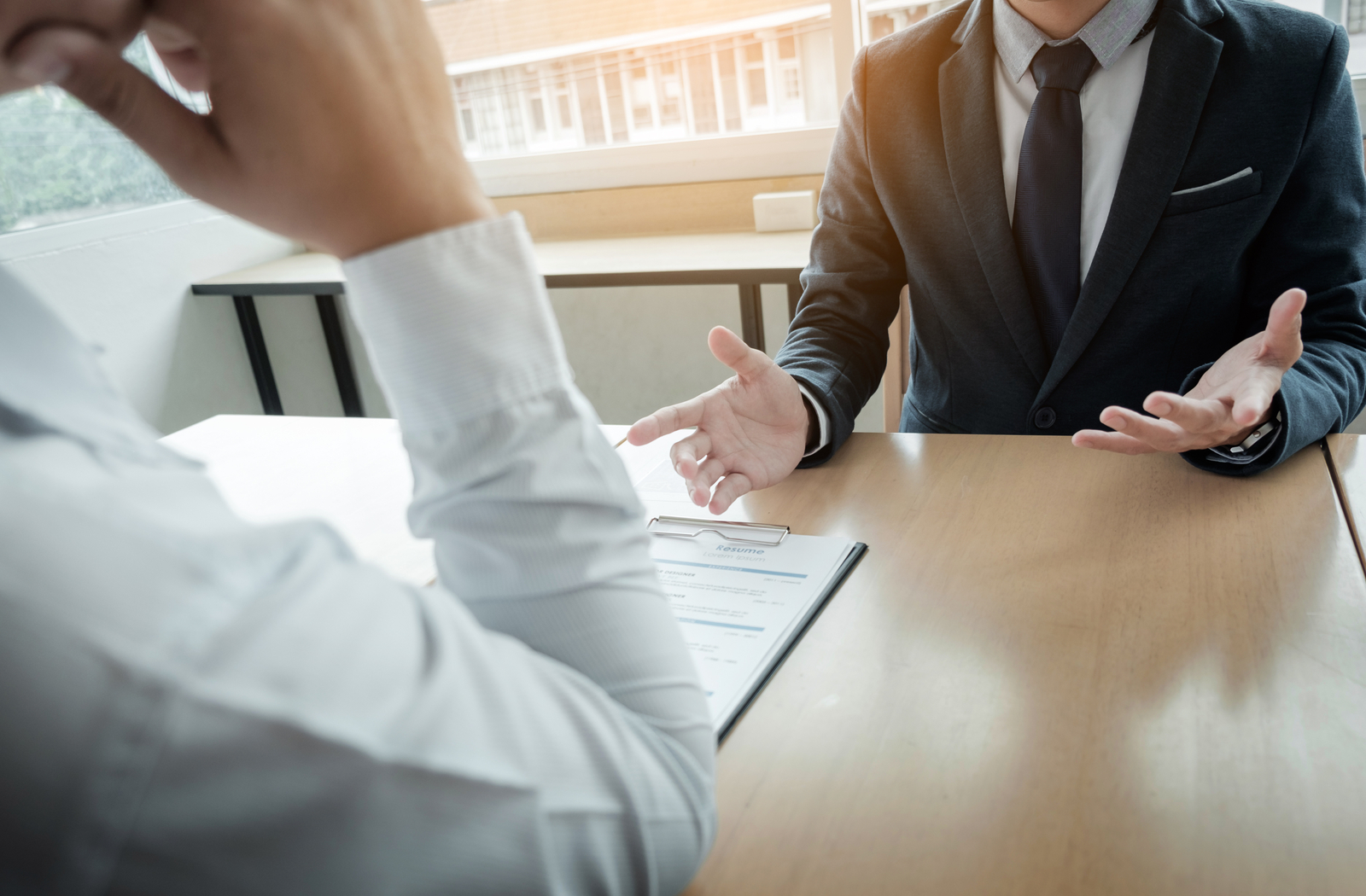 an employer interviewing a prospective employee