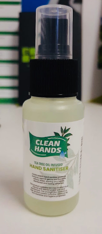 Clean Hands' tea tree oil-infused sanitiser says it will 'keep your hands soft and safe', but it won't do the latter.