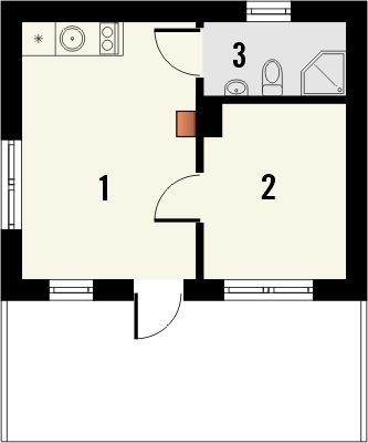 Domek 1 - Rzut parteru