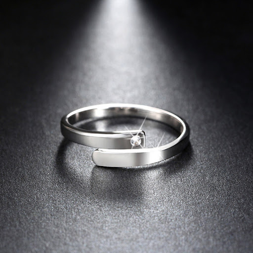 Title 4, Fashion Personality Sterling Silver Couple Ring...
