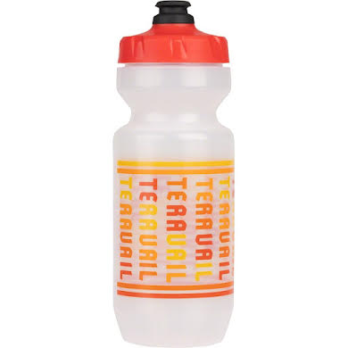 Teravail Scroll Water Bottle - Clear/Red, 22oz