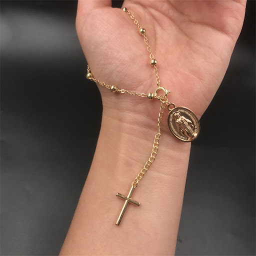 Title 2, Simple Virgin Mary Clip Beads Adjustable Cross ...