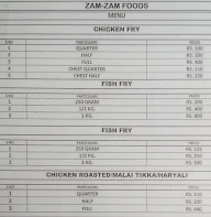 Zam Zam Foods menu 3