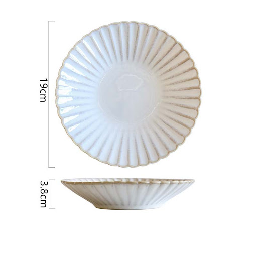 Title 5, Simple Lace Kiln Glazed Ceramic Tableware Dish