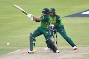 Imam-ul-Haq of Pakistan bats in the first ODI against South Africa at SuperSport Park in Pretoria on April 2 2021.