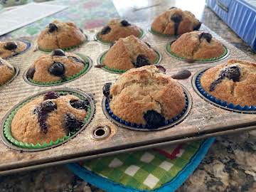 Banana Blueberry Muffins