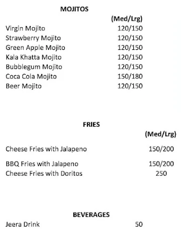 Shake Chilli's menu 