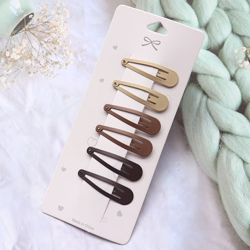 Title 4, Coffee Color Series Barrettes for Girls, Side D...