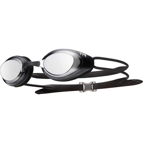 TYR Blackhawk Polarized Goggle: Silver/Smoke/Black