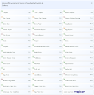 Kannamma Mess & Nandalala Sweets & Bakery menu 3