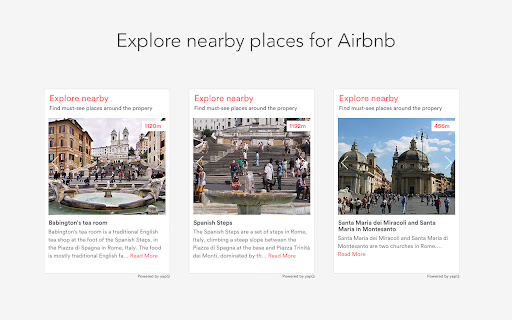 Explore nearby places for Airbnb