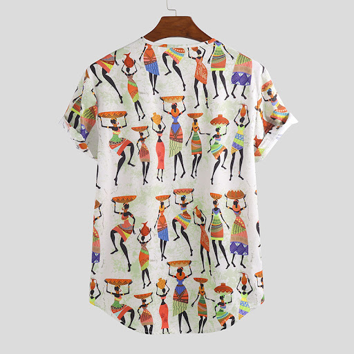Title 3, National style digital printing short sleeve
