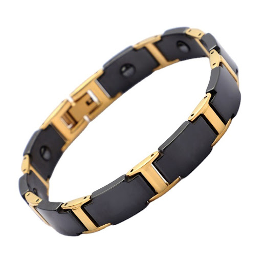 Title 2, Gold plated Titanium Stainless Steel Ceramic Br...