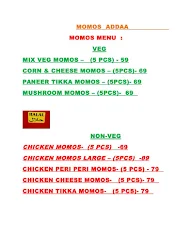 Momos Addaa menu 5