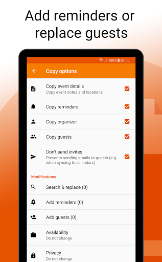 Screenshot Copy Calendar Events Pro