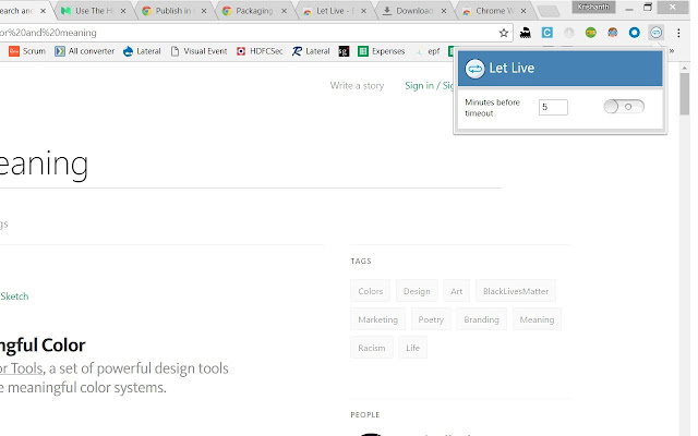 Let Live chrome extension