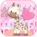 Cover Image of ดาวน์โหลด Lovely Baby Giraffe Keyboard Theme 1.0 APK