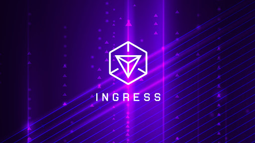 Ingress Logo on purpley background