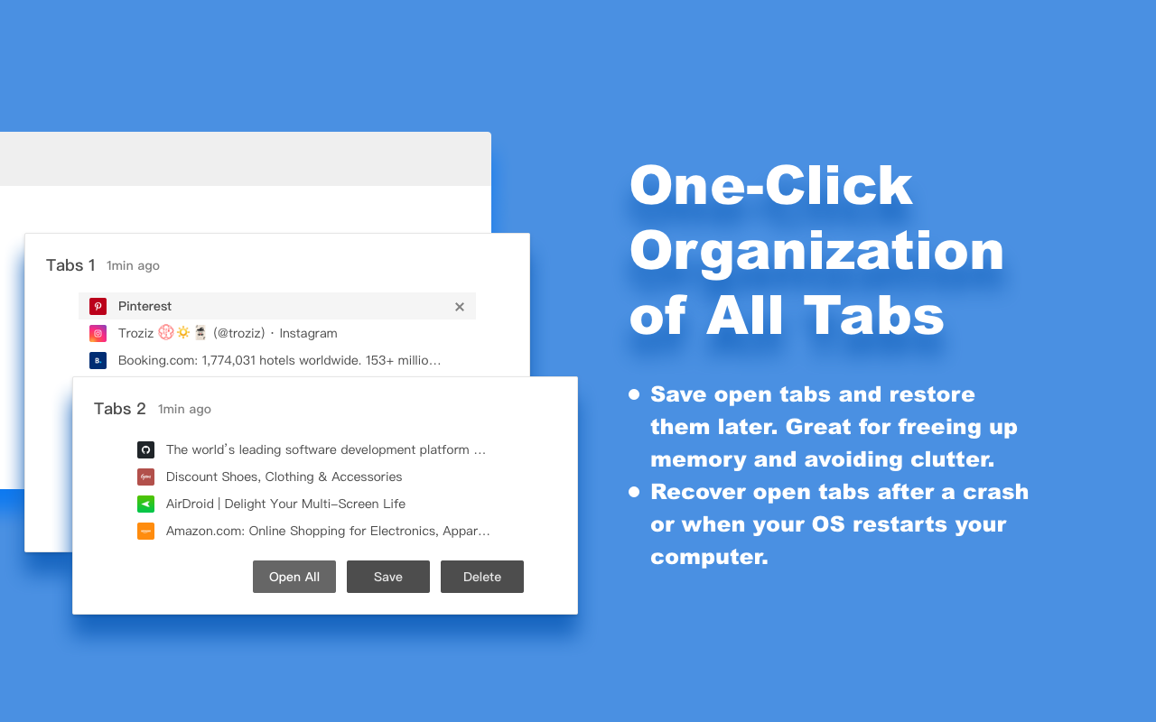 OneTab Plus:Tab Manage & Productivity Preview image 3