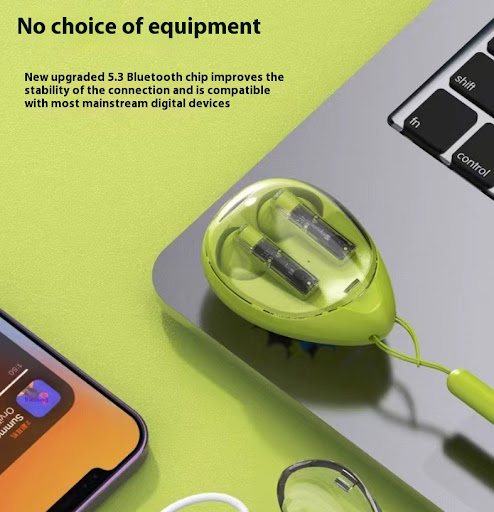Title 2, Semi-in-ear drop shape Bluetooth headset with n...