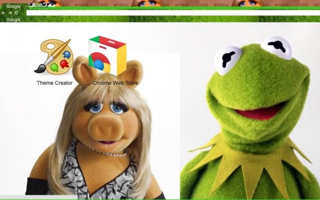 Miss Piggy and Kermit Muppets chrome extension