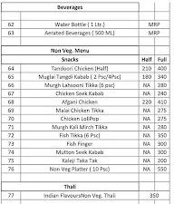 Indian Flavors menu 4