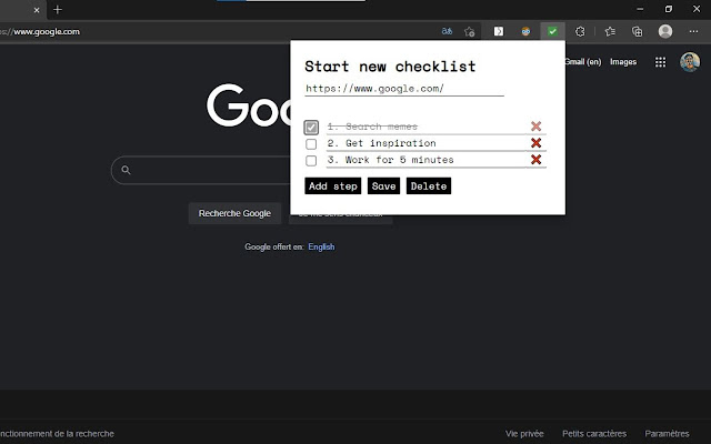 Checklist Universe chrome extension