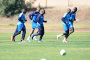 Players during the Mamelodi Sundowns training session and press conference at Chloorkop on July 06, 2017 in Pretoria, South Africa. 