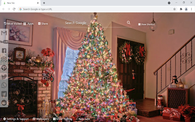 Christmas Tree Wallpaper New Tab