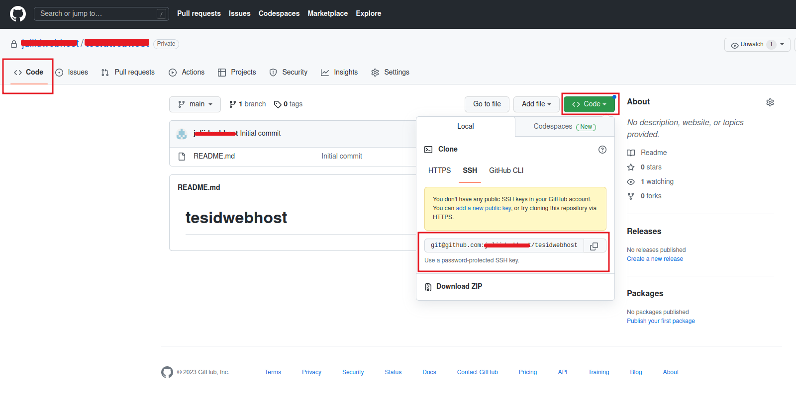 Cara Clone Private Repository GitHub di cPanel