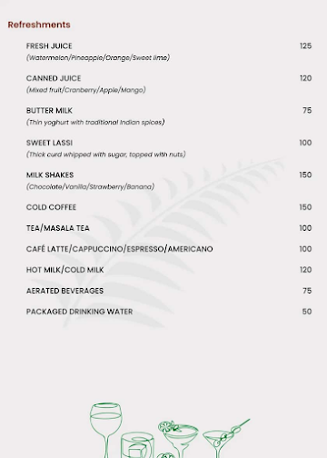 Fountain House menu 