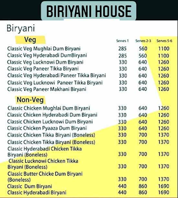 Secret Kitchen And Priyas Briyani House menu 