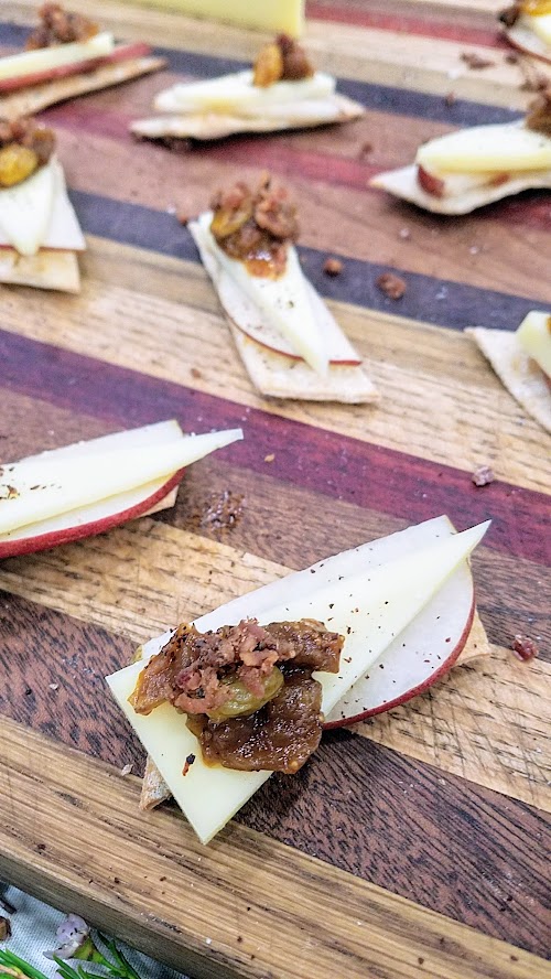 At the California Artisan Cheese Festival 2018 Best Bite Competition, Brittany Hartwell of Palace Market used Cowgirl Creamery's Wagon Wheel