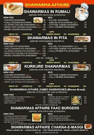 Shawarma Affaire menu 2