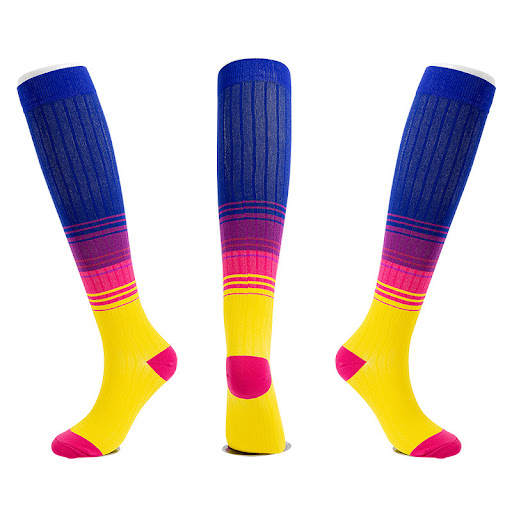 Title 7, Elastic compression sports socks for running, t...