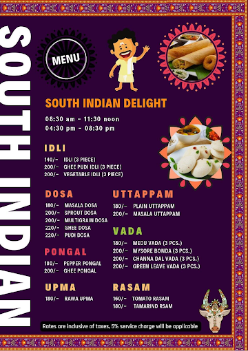 Veggie Delight Krishna menu 