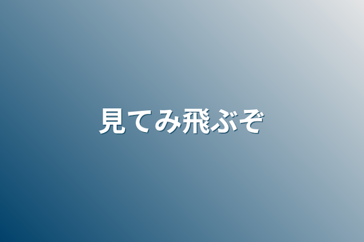 「見てみ飛ぶぞ」のメインビジュアル