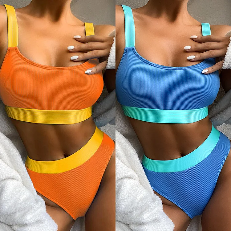 Effen gekleurde bikini voor dames – comfortabel en stijlvol voor het strand en zwembad. Verkrijgbaar in diverse kleuren, perfect voor de zomer. Zorgt voor zelfvertrouwen.