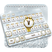 Silver And Gold Keyboard  Icon