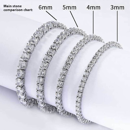Title 5, Tennis Chain Zircon Bracelet Fashion Brand Hip ...