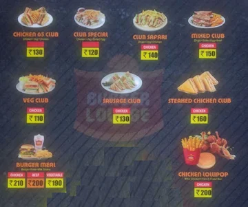 Burger Lounge menu 